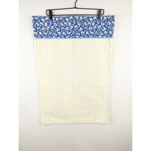 Waverly Primrose Shams Standard‎ Blue Yellow Stripe Floral Cottage